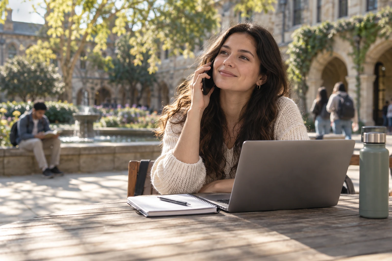 A customer or specialist discussing session reminders